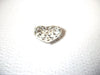 Silver Toned Aurora Borelias Clear Pink Rhinestone Heart Brooch Pin 122220