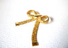 Elegant Gold Toned Bow Tie Ribbon Brooch Pin 122220