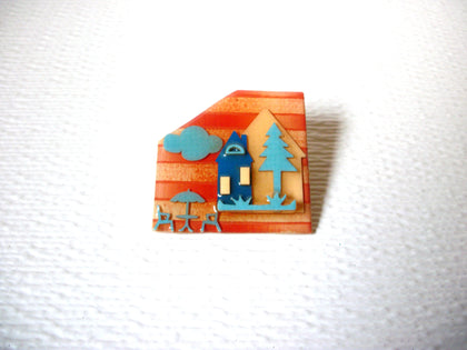 Vintage Lucinda House Pins Sunny Days Lucinda Pins 122220 Original Lucinda in the back Bright colors 2 inches long