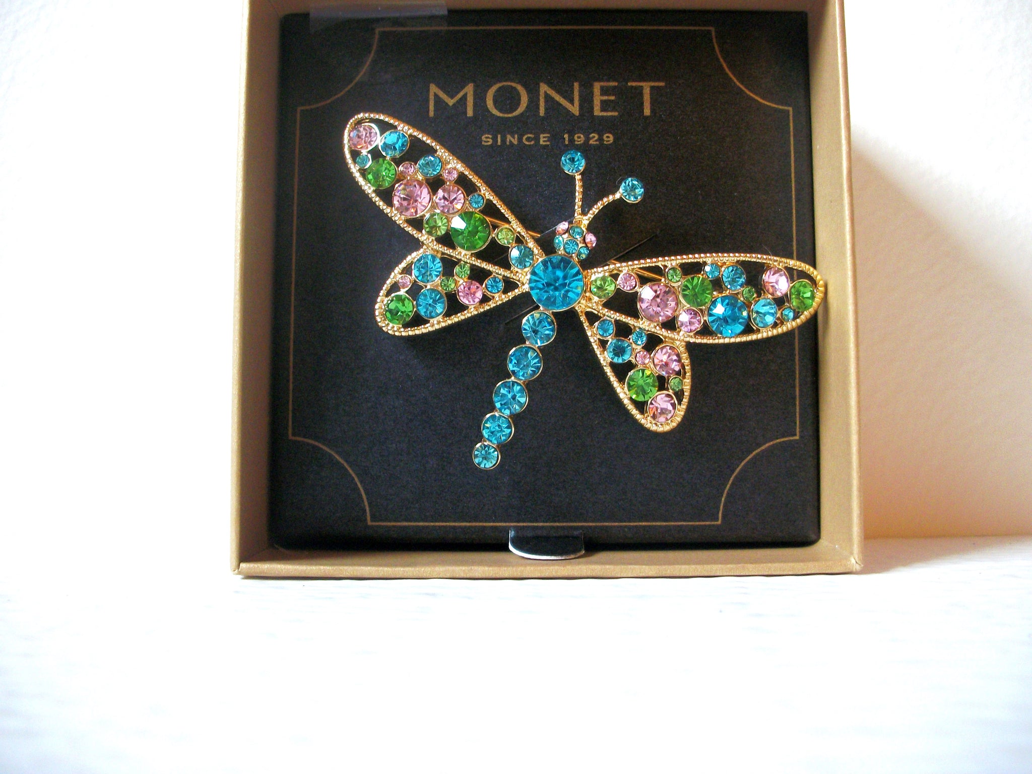 MONET Rhinestone Dragonfly Gift For Her Dragonfly Insect Pin