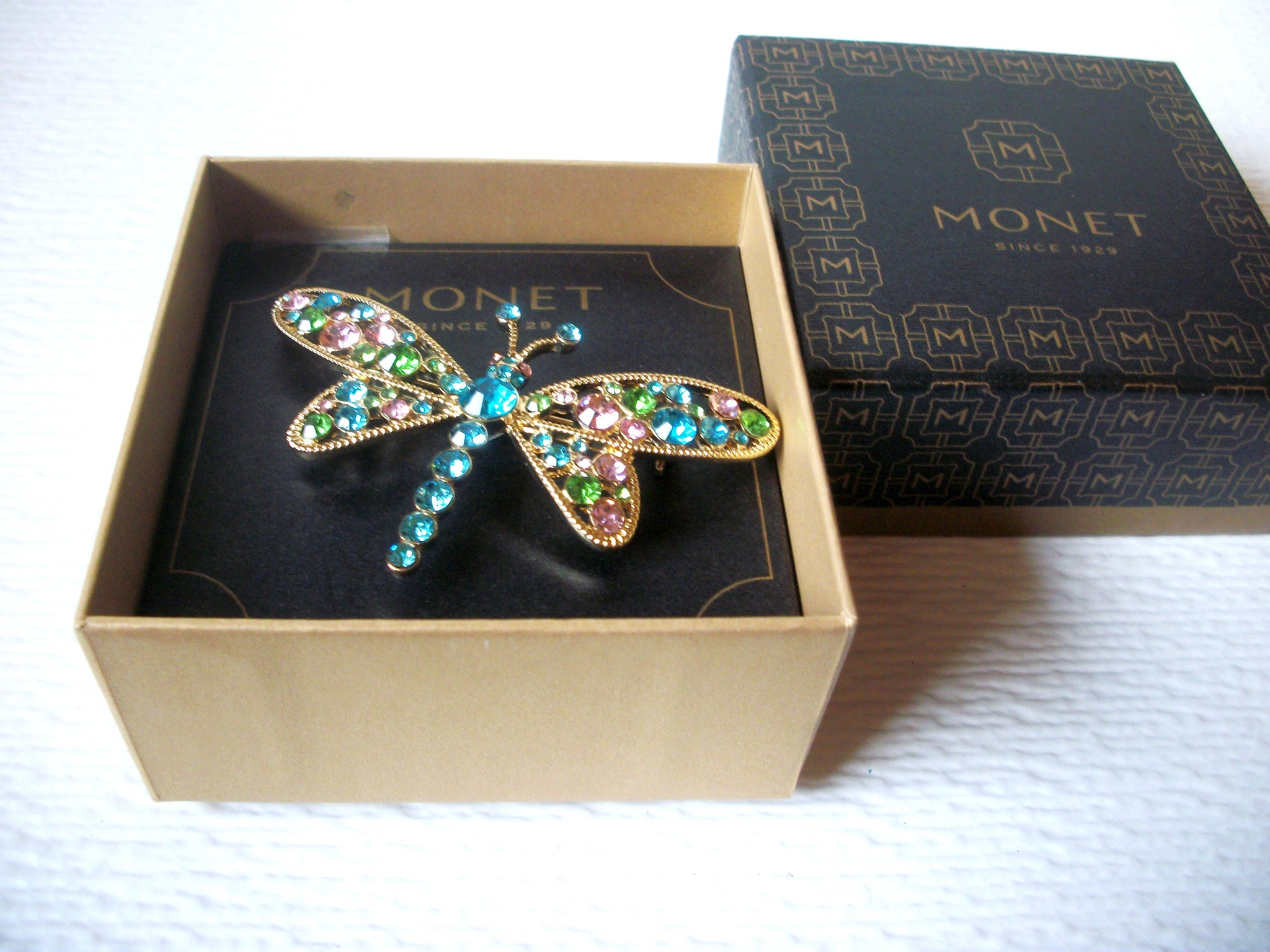 MONET Rhinestone Dragonfly Gift For Her Dragonfly Insect Pin 122220