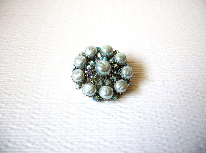 Aurora Borelias Hand Molded Faux Pearl Floral Burst Brooch Pin
