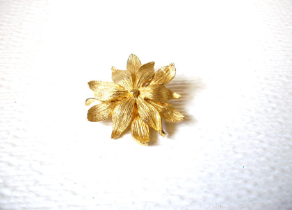 JUDITH GREEN Vintage Gold Toned Flower Brooch Pin 122220