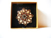 MONET Rhinestone Poinsettia Flower Gift For Her Brooch Pin 122220