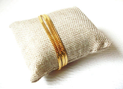 Gold Toned Three Row Vintage Bracelet 122220