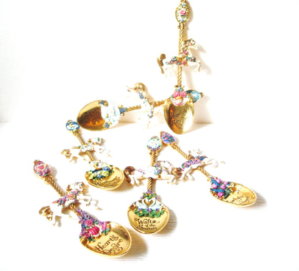 Franklin Mint Carousel Horse Romance Spoon Collection Set of 6