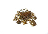 Vintage Antiqued Distressed Metal Wagon Charms Brooch Pin 122220