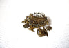 Vintage Antiqued Distressed Metal Wagon Charms Brooch Pin 122220