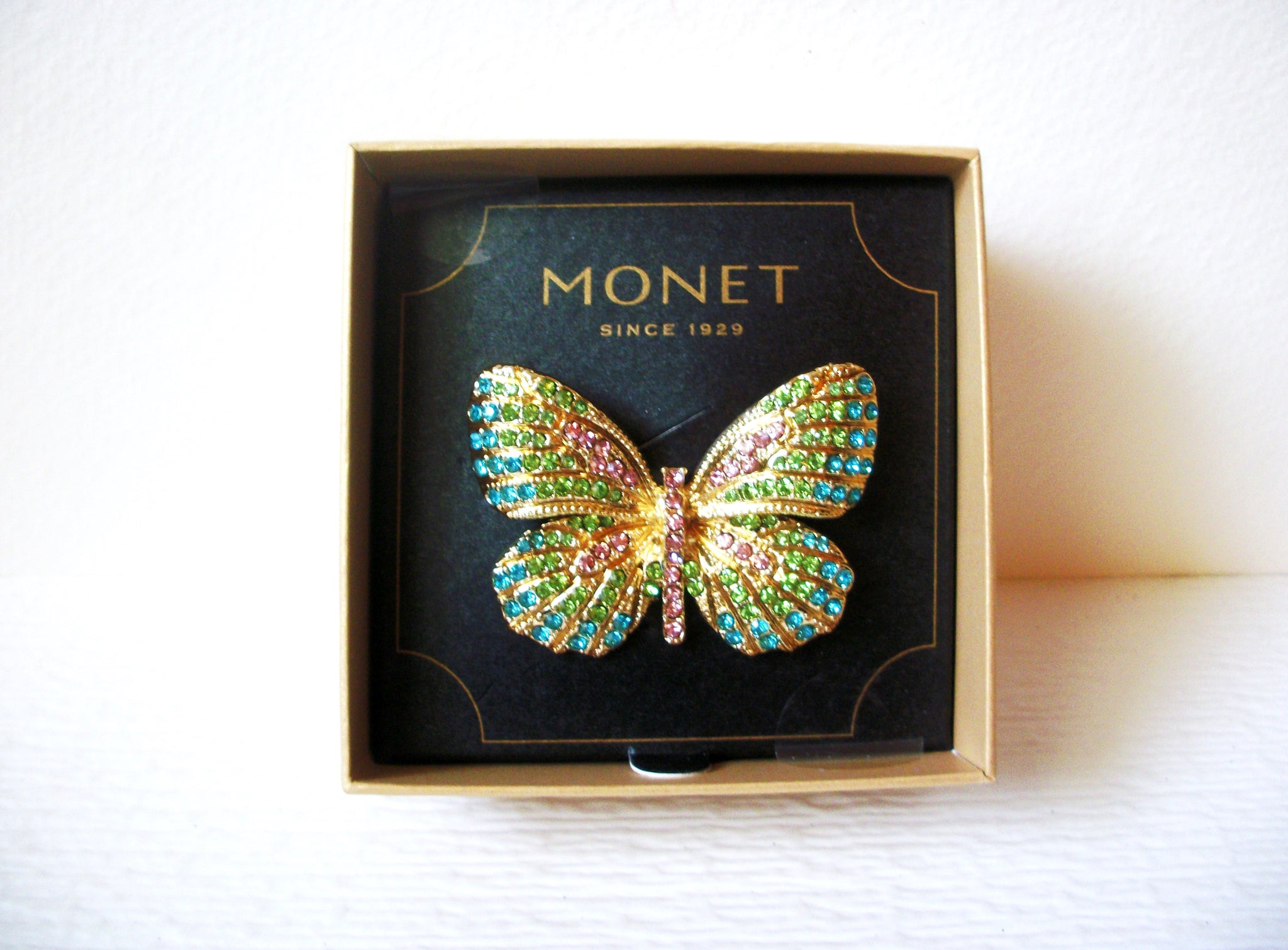 MONET Rhinestone Butterfly Gift For Her Butterfly Insect Pin 122220