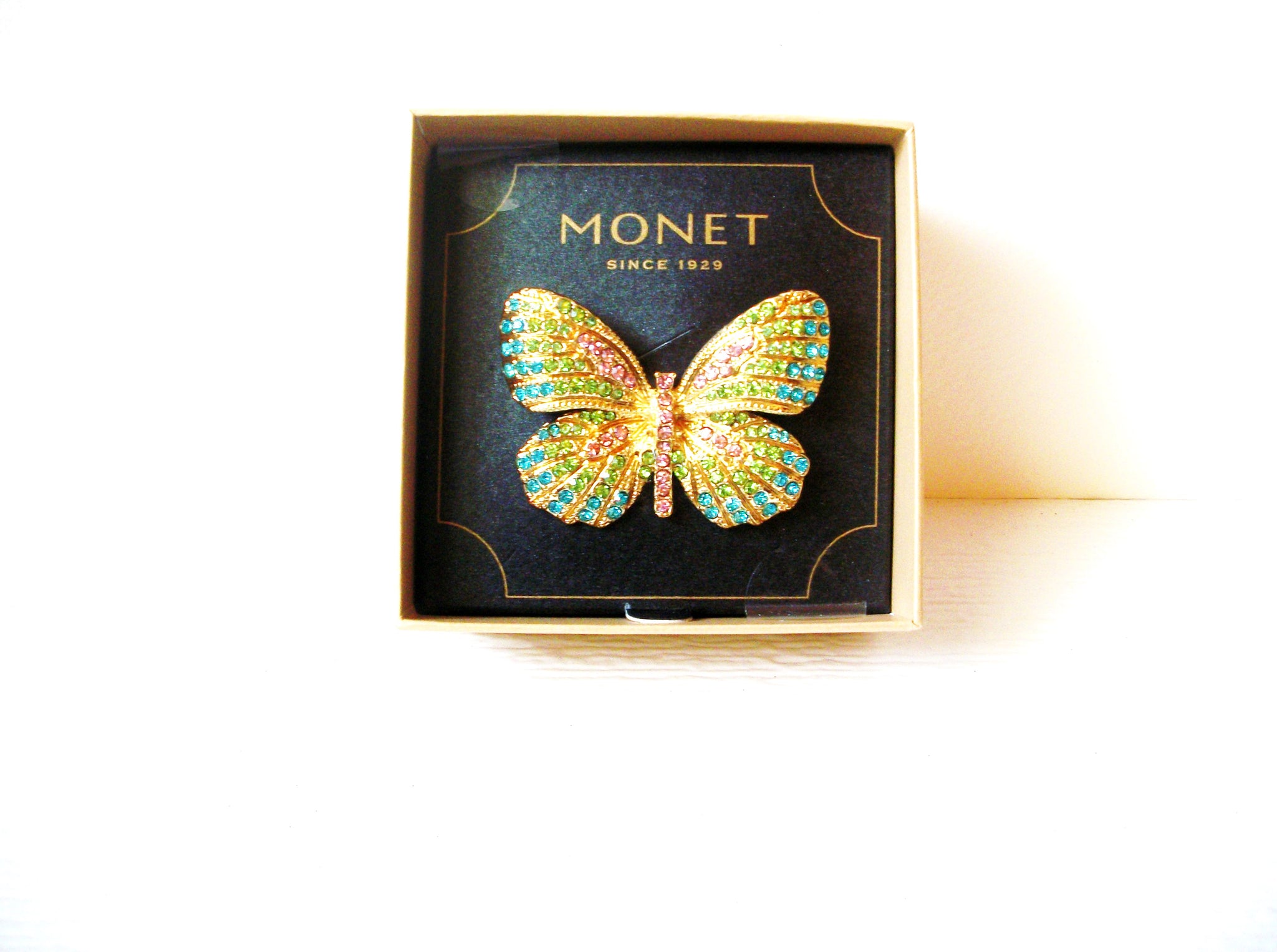 MONET Rhinestone Butterfly Gift For Her Butterfly Insect Pin 122220