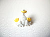 Funny Duck Resin Hand Painted Vintage Brooch Pin 122320