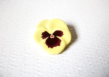 AVON Porcelain Pansy Flower Vintage Brooch Pin 122420