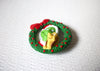 Vintage HMK Christmas Vintage Grinch Old Plastic Brooch Pin 122420.