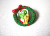 Vintage HMK Christmas Vintage Grinch Old Plastic Brooch Pin 122420.
