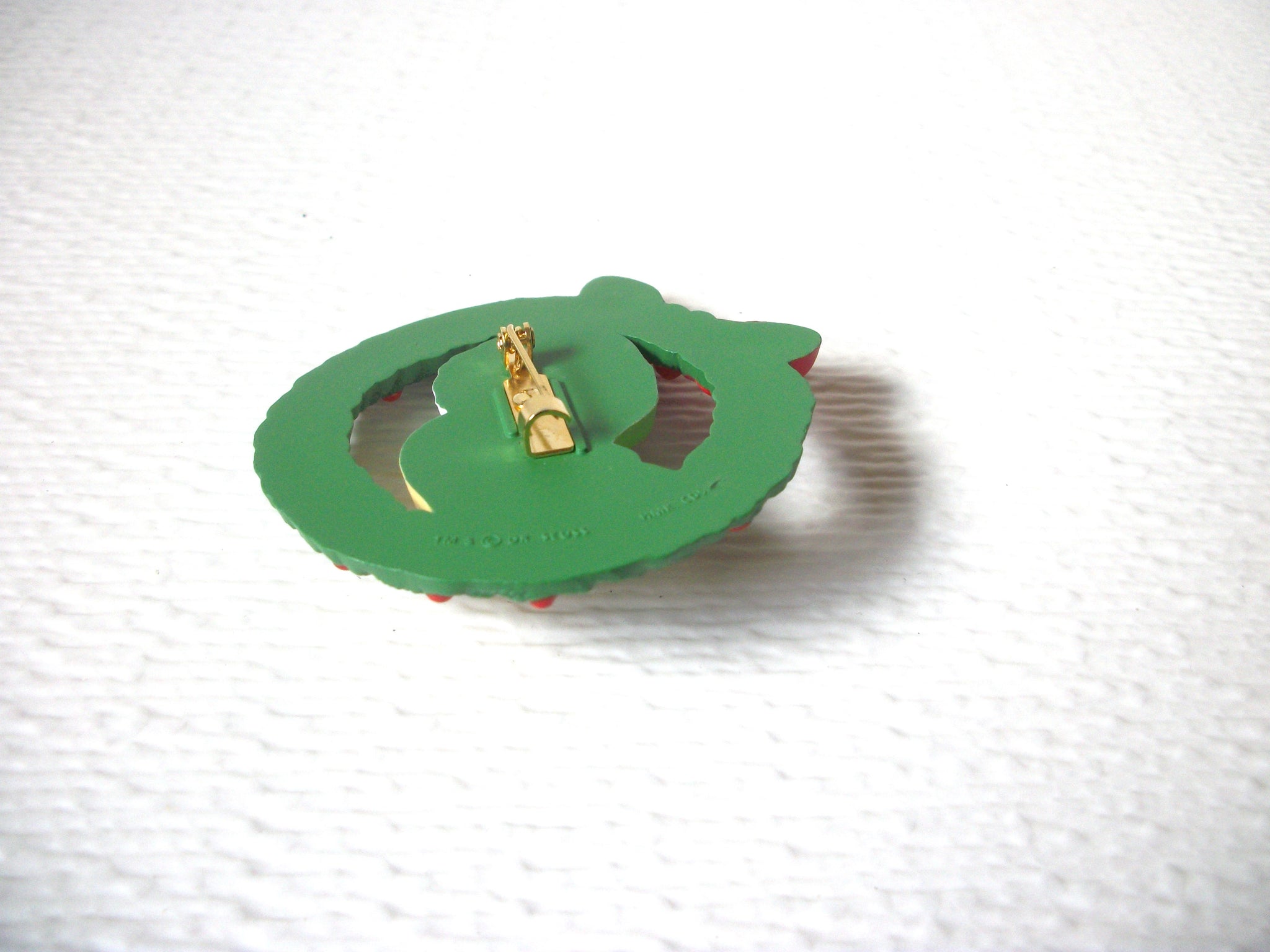 Vintage HMK Christmas Vintage Grinch Old Plastic Brooch Pin 122420.