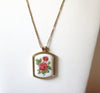 AVON Romantic Rose Vintage Flower Pendant Necklace 122520