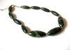 Forest Green Marbleized Glass Necklace 122520