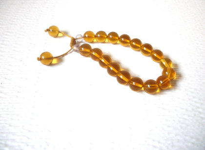 Bohemian Amber Gold Toned Glass Beads Bracelet 122520