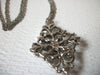 AVON Vintage Southwestern Silver Toned Floral Ornate Pendant Necklace 122520