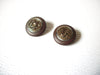 Brown Old Plastic Decorative Dome Clip On Earrings 122620