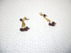 Pearl Glass Gold Toned Dangle Earrings Vintage 122620