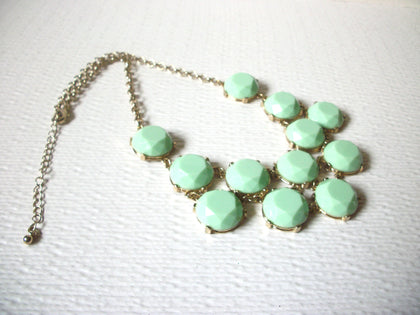 Retro Mint Green Statement Necklace 122620
