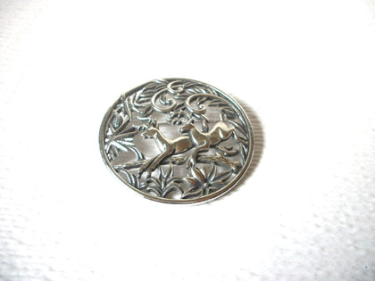 Vintage Woodland Deer Brooch Pin Pendant SARAH COVENTRY SC Silver Tone Reindeer 122620
