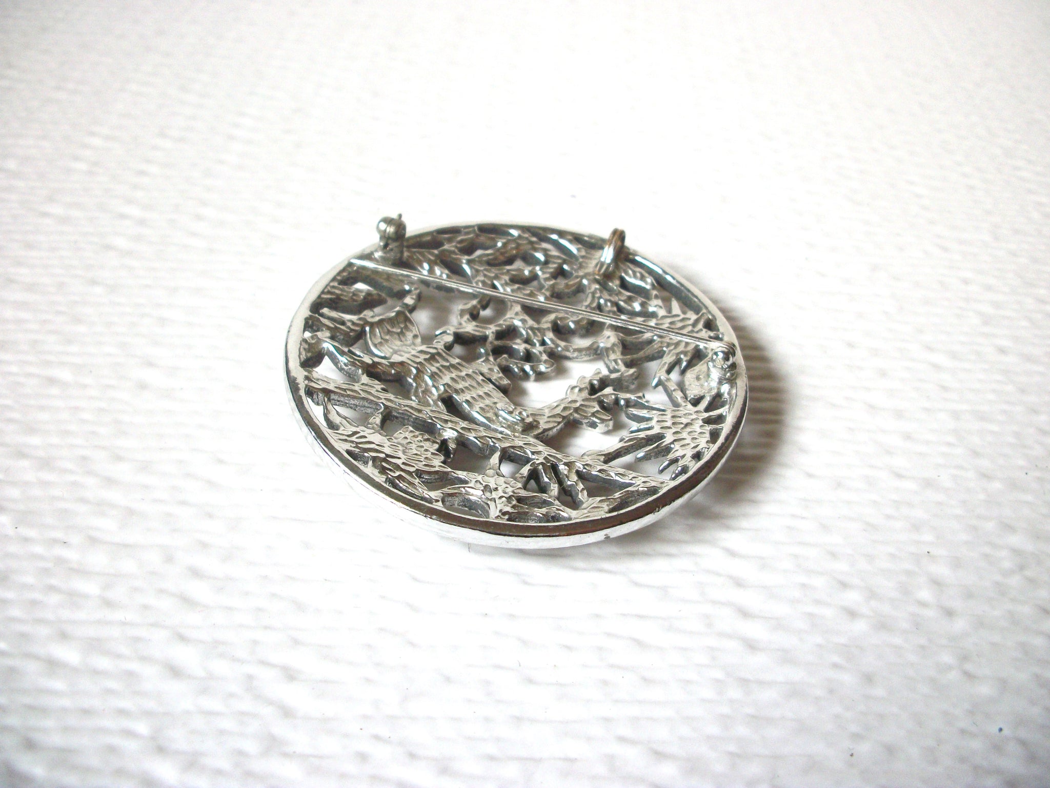 Vintage Woodland Deer Brooch Pin Pendant SARAH COVENTRY SC Silver Tone Reindeer 122620
