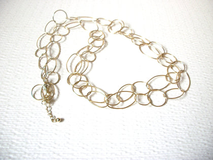 Bohemian Gold Toned Links Necklace 30 Inches 122620