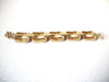 Retro Gold Blue Enameled Chunky Chain Links Bracelet 122720