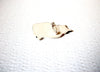 Vintage Black White Ceramic Cat Brooch Pin 122720