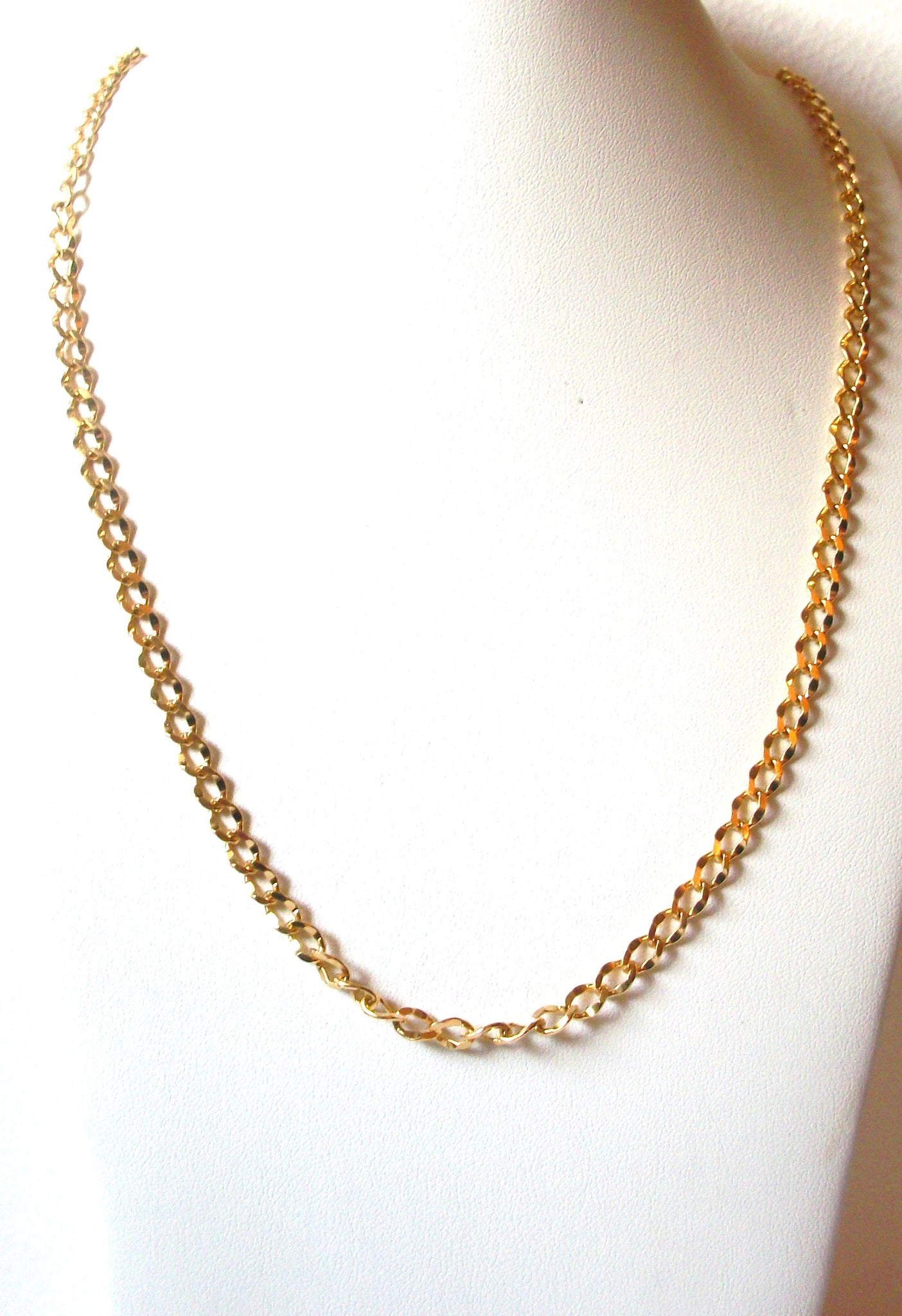 24 Inch KOREA Gold Toned Chain Link Necklace 122720