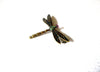 Vintage Rhinestone Dragonfly Brooch Pin 122720