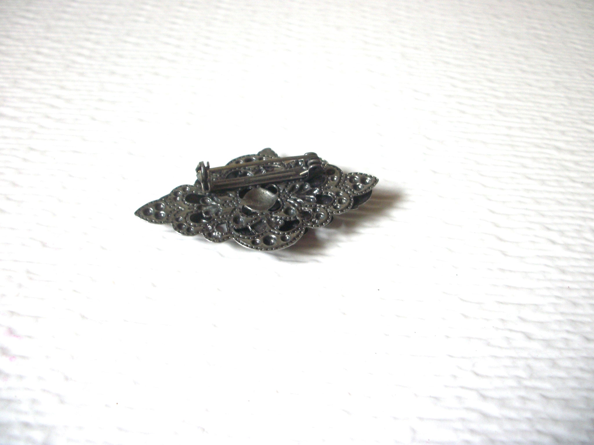 Vintage Butterfly Cat Rhinestone Brooch Pin 122720