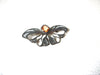 Vintage Moth Rhinestone Brooch Pin 122720