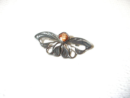 Vintage Moth Rhinestone Brooch Pin 122720
