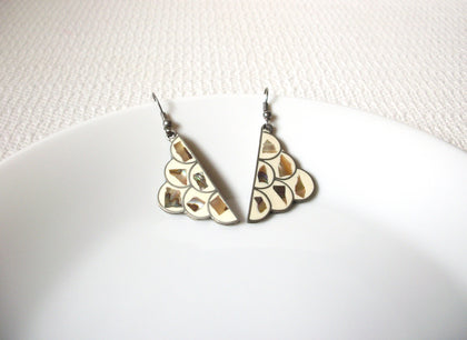 Vintage Mexico Alpaca Shell Earrings 101720