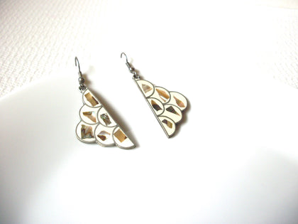 Vintage Mexico Alpaca Shell Earrings 101720