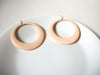 Long Retro Coral Pink Hoop Earrings 101720