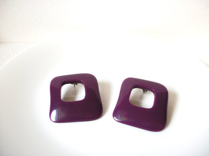 Retro Plum Lucite Earrings 101720