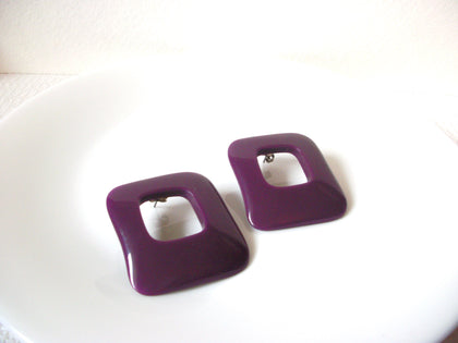 Retro Plum Lucite Earrings 101720