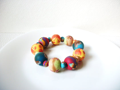Retro Colorful Hand Painted Bracelet 101720