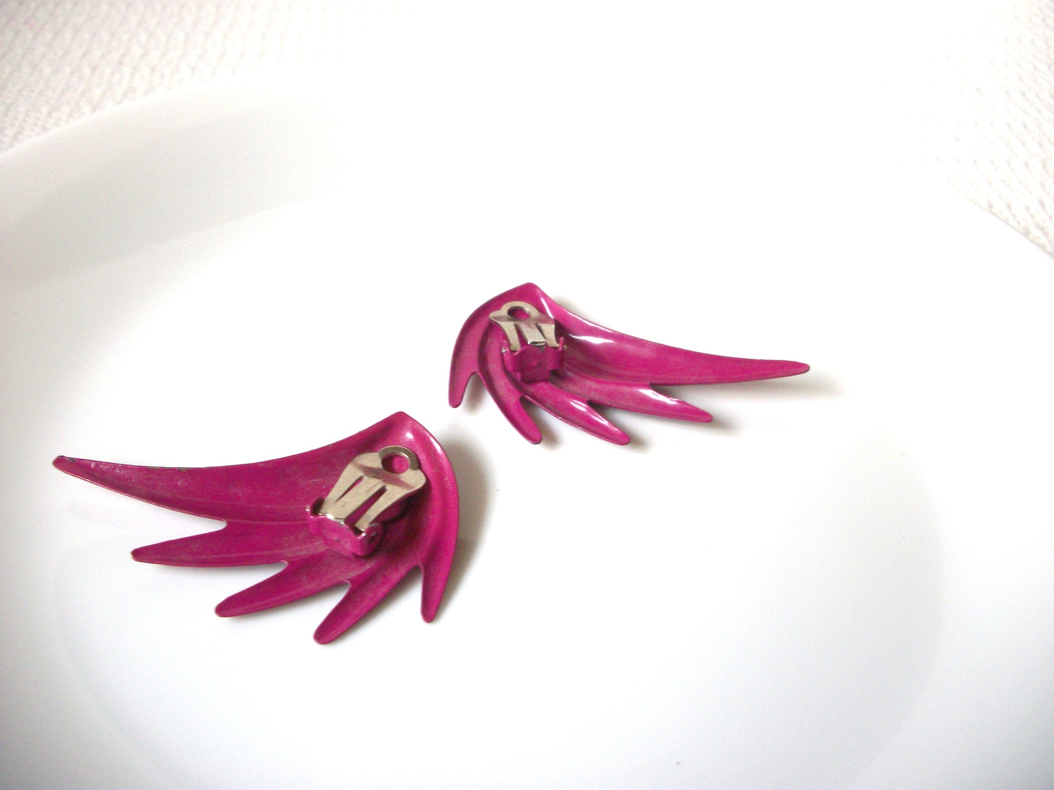 Retro Fuchsia Pink Earrings 101720