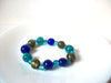 Vintage Colorful Green Blue Glass Bracelet 101720