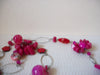 Retro Pink Silver Glass Shell Necklace 101820