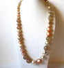 Vintage Faux Pearl Lucite Moon Glow Necklace 101820