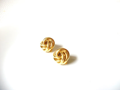 Retro Knotted Gold toned Earrings 101820