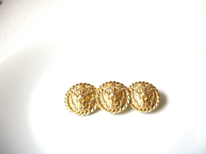 Vintage Three Lion Heads Brooch Pin 101820