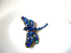 Retro Large Blue Rhinestones Dragonfly Brooch Pin 101820