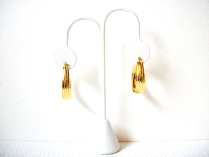 Retro Gold Toned Hoop Earrings 101920